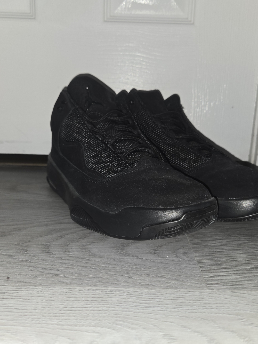 Jordans Men's Black Suede Athletic Sneakers -